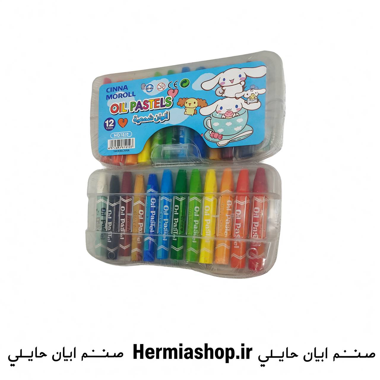 پاستل روغنی 12 رنگ با بافت نرم و رنگ‌دهی قوی