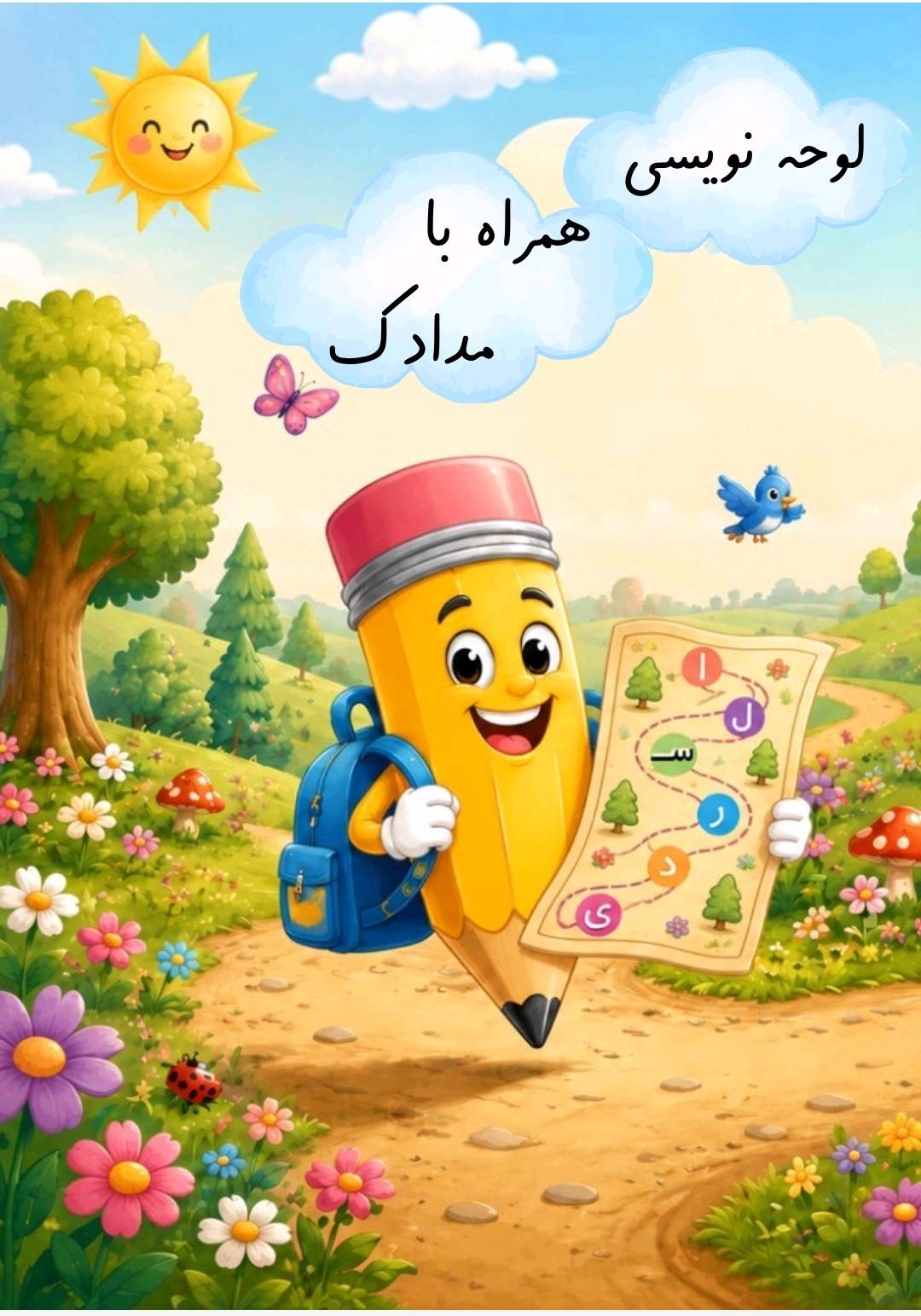 کتابچه ی لوحه نویسی با مدادک مخصوص کلاس اولی ها