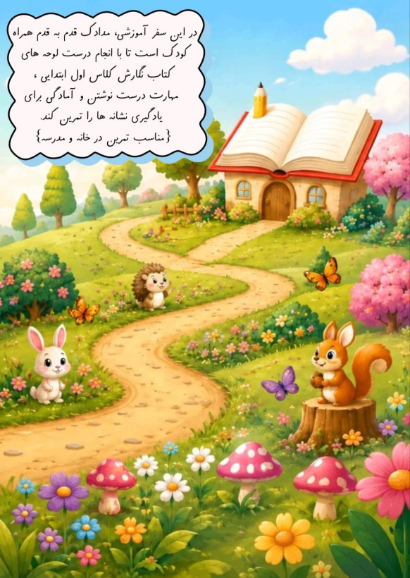 کتابچه ی لوحه نویسی با مدادک مخصوص کلاس اولی ها
