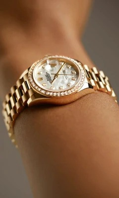 ساعت مچی طلایی مردانه و زنانه Rolex Datejust -قسطی