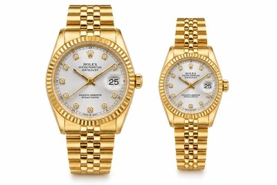 ساعت مچی طلایی مردانه و زنانه Rolex Datejust -قسطی