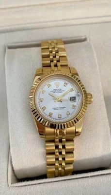 ساعت مچی طلایی مردانه و زنانه Rolex Datejust -قسطی