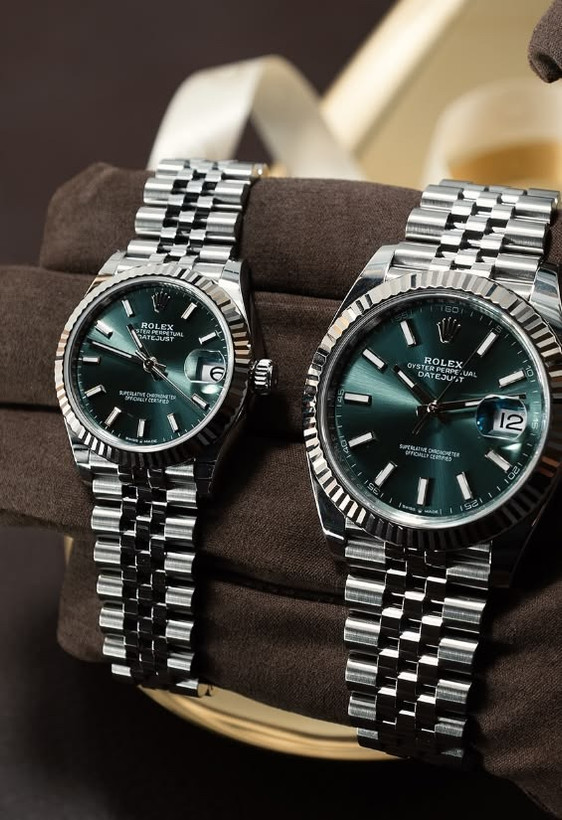 ساعت مچی مردانه و زنانه Rolex Datejust سبز