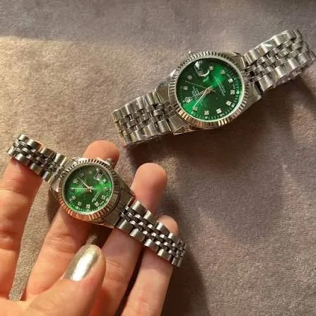 ساعت مچی مردانه و زنانه Rolex Datejust سبز