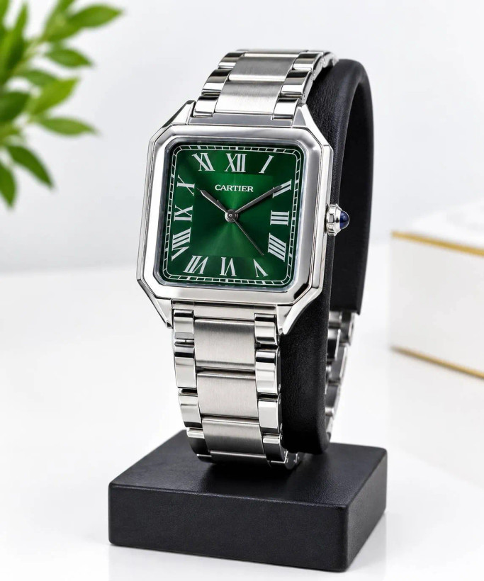 ساعت مچی طرح Cartier Tank Française مردانه و زنانه استیل نقرهای – صفحه رومی قسطی